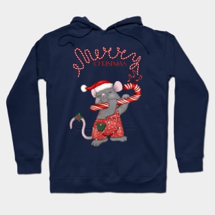 Christmas Santa Mouse Tunes Hoodie